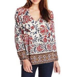 Lucky Brand Hopeless Bird Floral Scarf Tunic